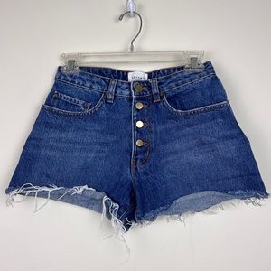 Sezane Blue Jean Shorts